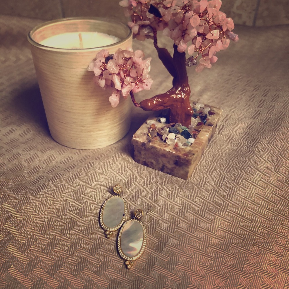 Opal drop earrings
